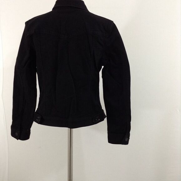 Chico’s Black Jean Jacket Size Small - Picture 4 of 7